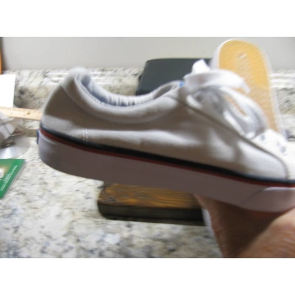 Keds sneakers, size 6 heavy duty cotton. Dryer markers on back of one shoe. - Picture 6 of 11